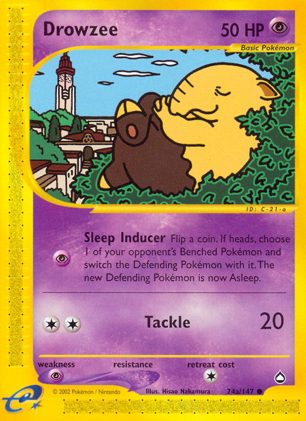 Drowzee (74a/147) [Aquapolis] | Game Master's Emporium (The New GME)