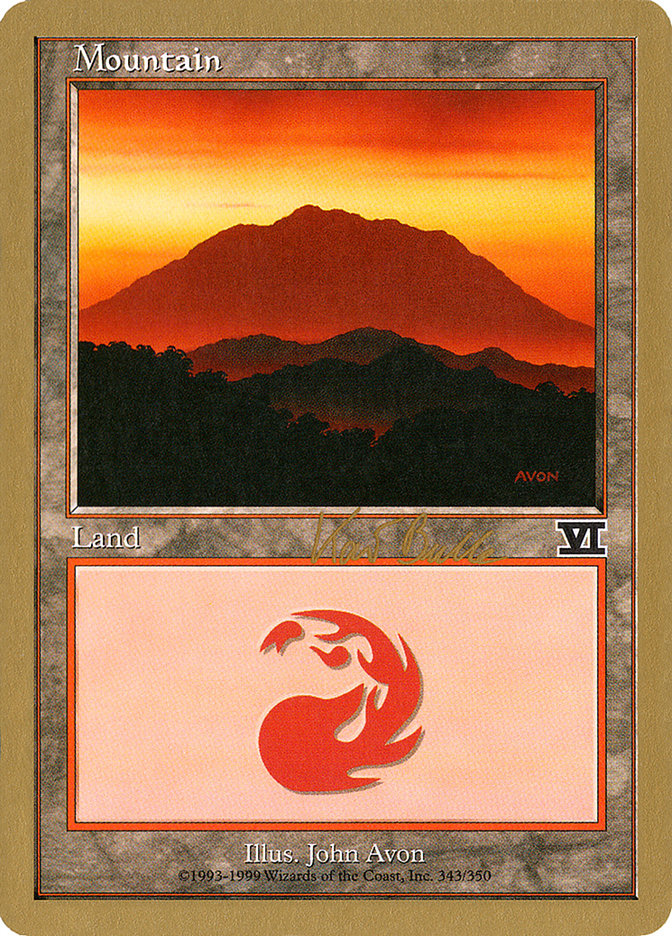 Mountain (kb343) (Kai Budde) [World Championship Decks 1999] | Game Master's Emporium (The New GME)