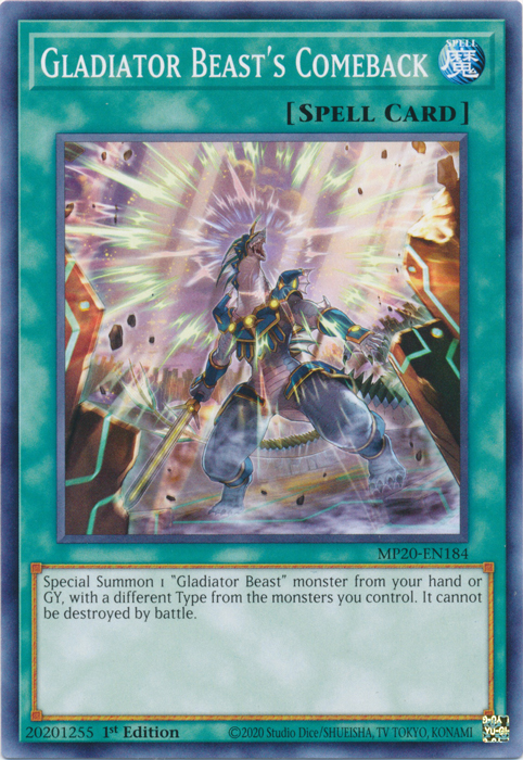 Gladiator Beast's Comeback [MP20-EN184] Common | Game Master's Emporium (The New GME)