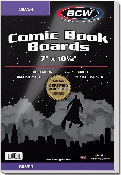 Silver Comic Book Boards 100  7" x 10 1/2" | Game Master's Emporium (The New GME)