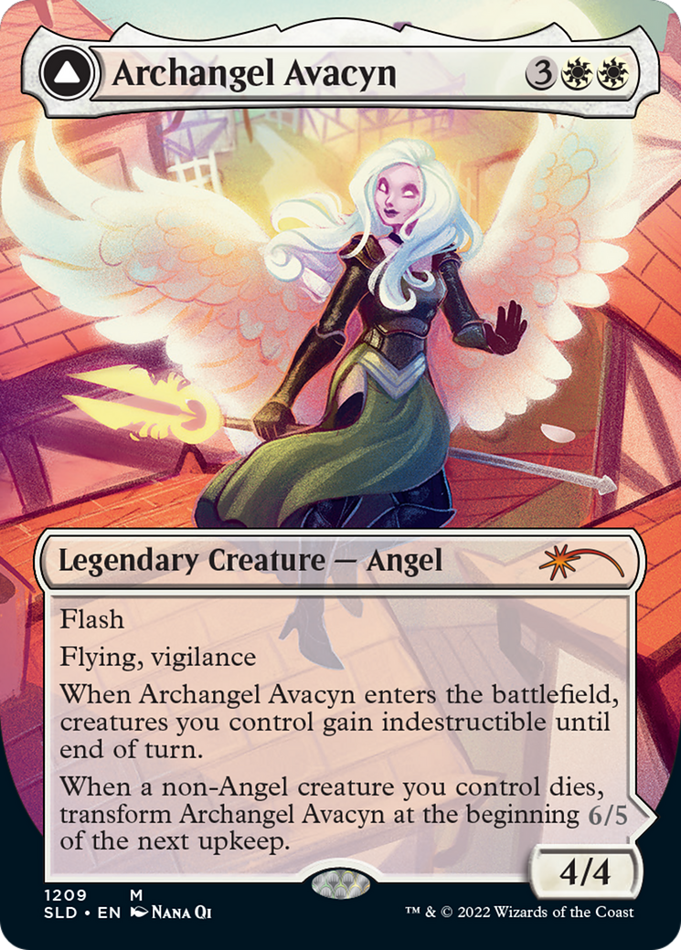 Archangel Avacyn // Avacyn, the Purifier (Display Commander) (Borderless) [Secret Lair: From Cute to Brute] | Game Master's Emporium (The New GME)