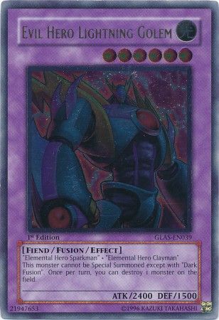 Evil Hero Lightning Golem [GLAS-EN039] Ultimate Rare | Game Master's Emporium (The New GME)