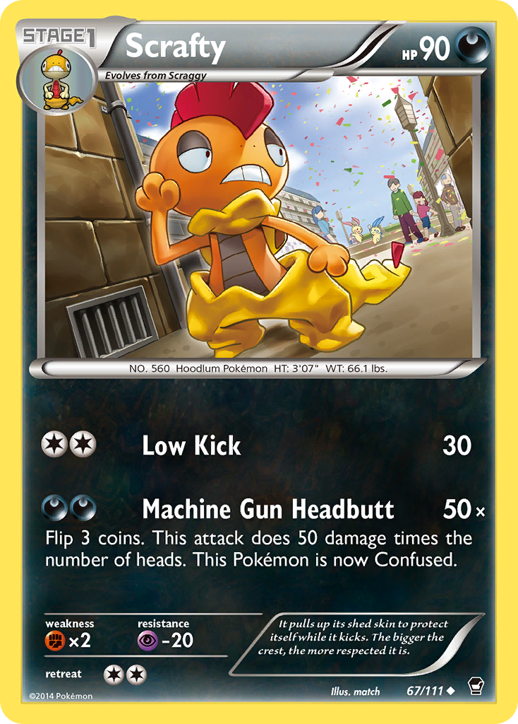 Scrafty (67/111) [XY: Furious Fists] | Game Master's Emporium (The New GME)
