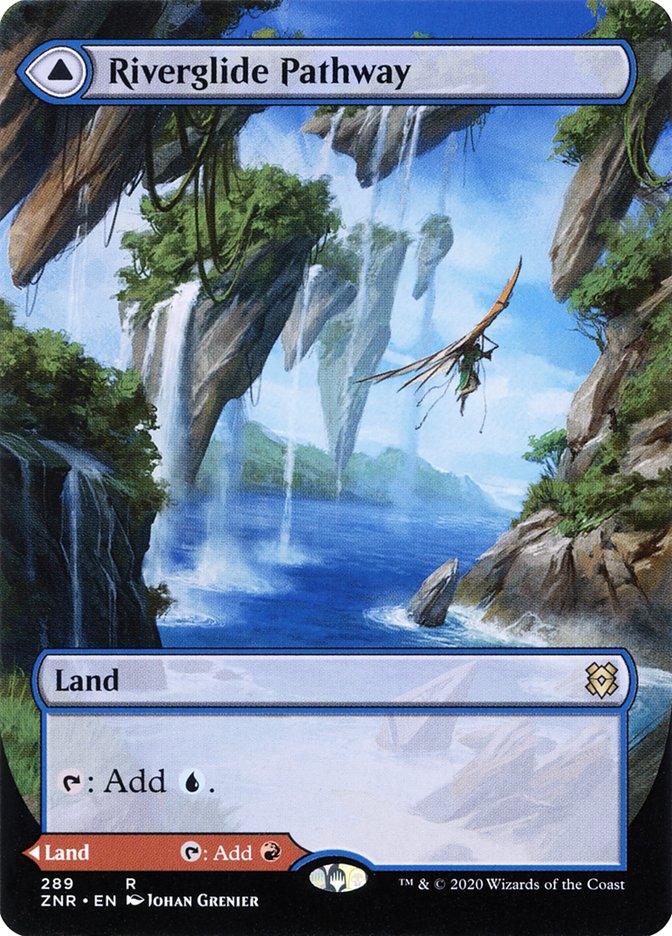 Riverglide Pathway // Lavaglide Pathway (Borderless Alternate Art) [Zendikar Rising] | Game Master's Emporium (The New GME)