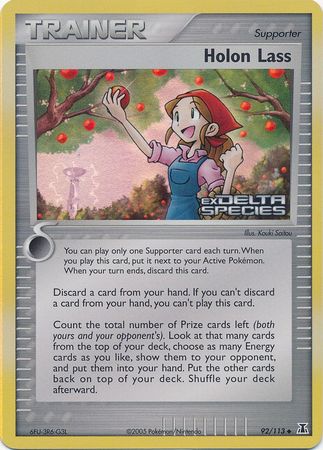 Holon Lass (92/113) (Stamped) [EX: Delta Species] | Game Master's Emporium (The New GME)