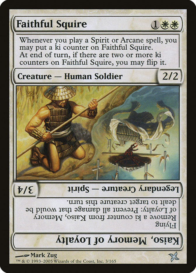 Faithful Squire // Kaiso, Memory of Loyalty [Betrayers of Kamigawa] | Game Master's Emporium (The New GME)