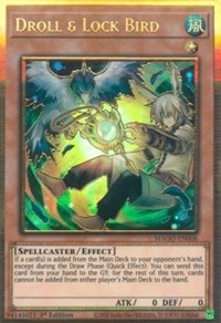 Droll & Lock Bird (Alternate Art) [MAGO-EN006] Gold Rare | Game Master's Emporium (The New GME)