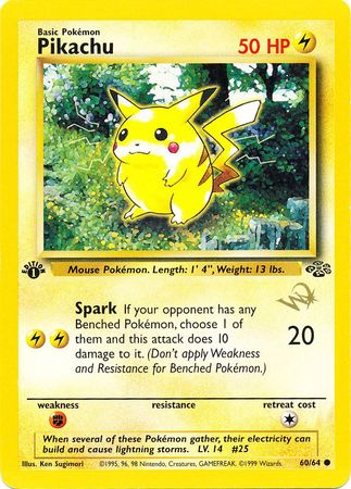 Pikachu (60/64) (W Stamped Promo) [Jungle 1st Edition] | Game Master's Emporium (The New GME)