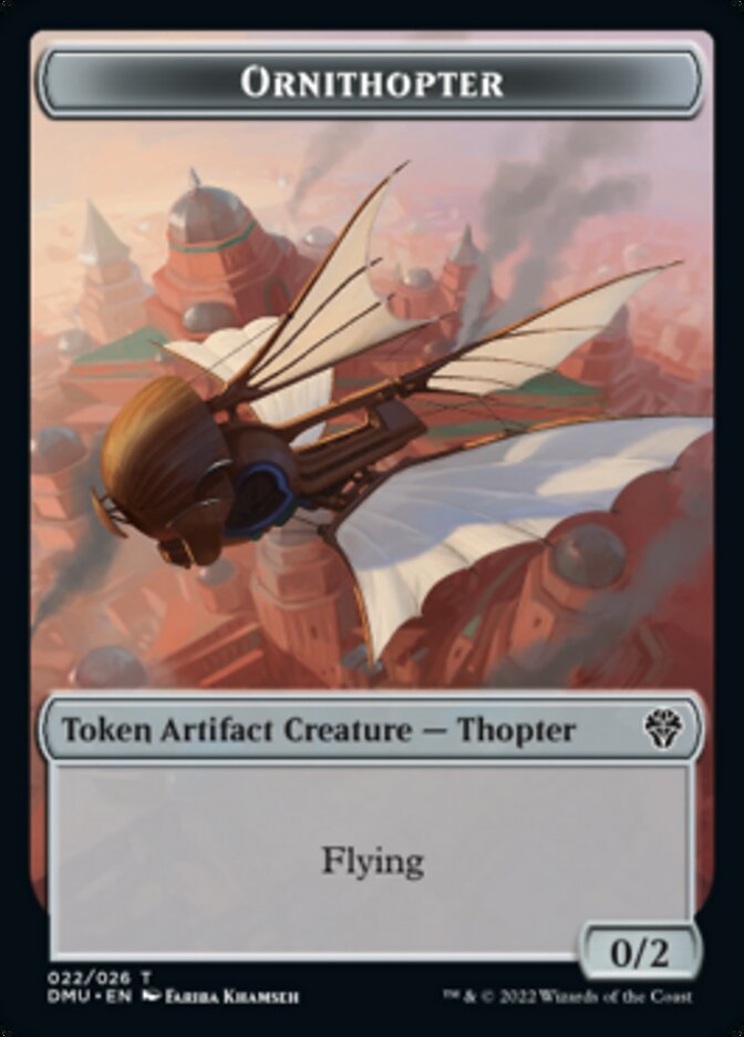 Phyrexian // Ornithopter Double-Sided Token [Dominaria United Tokens] | Game Master's Emporium (The New GME)