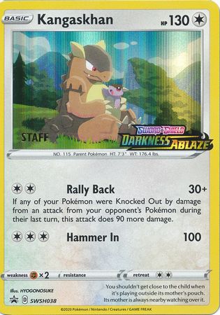 Kangaskhan (SWSH038) (Staff Prerelease Promo) [Sword & Shield: Black Star Promos] | Game Master's Emporium (The New GME)