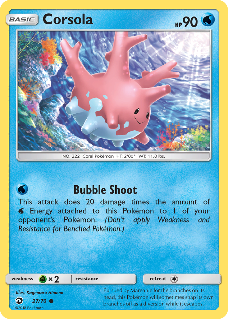 Corsola (27/70) [Sun & Moon: Dragon Majesty] | Game Master's Emporium (The New GME)