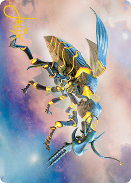 Zabaz, the Glimmerwasp Art Card (Gold-Stamped Signature) [Modern Horizons 2 Art Series] | Game Master's Emporium (The New GME)