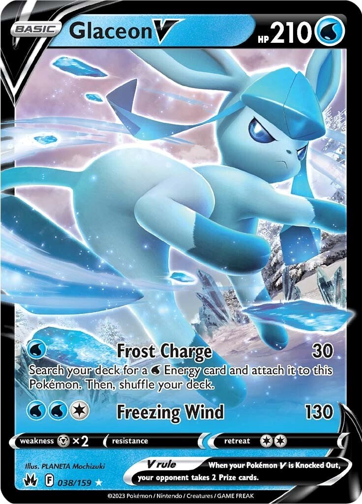 Glaceon V (038/159) [Sword & Shield: Crown Zenith] | Game Master's Emporium (The New GME)