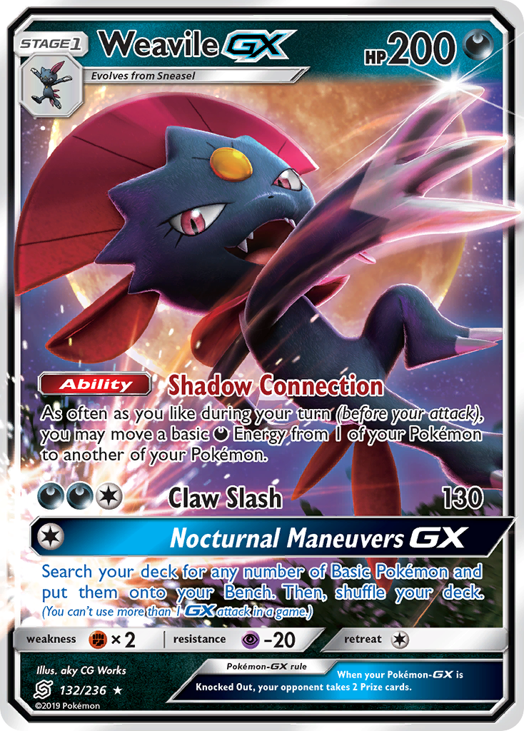 Weavile GX (132/236) [Sun & Moon: Unified Minds] | Game Master's Emporium (The New GME)
