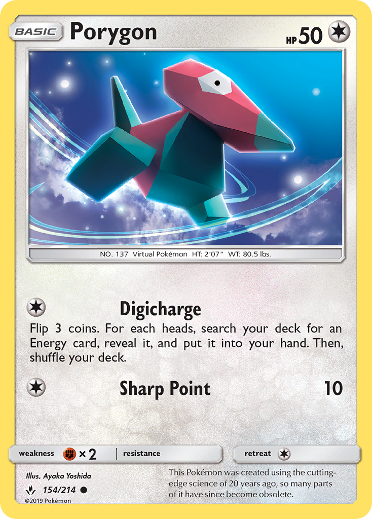 Porygon (154/214) [Sun & Moon: Unbroken Bonds] | Game Master's Emporium (The New GME)