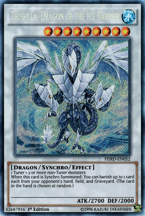 Trishula, Dragon of the Ice Barrier [HSRD-EN052] Secret Rare | Game Master's Emporium (The New GME)