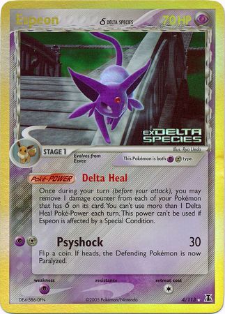 Espeon (4/113) (Delta Species) (Stamped) [EX: Delta Species] | Game Master's Emporium (The New GME)