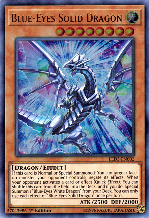 Blue-Eyes Solid Dragon [LED3-EN002] Ultra Rare | Game Master's Emporium (The New GME)