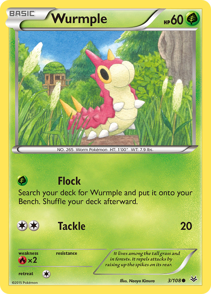 Wurmple (3/108) [XY: Roaring Skies] | Game Master's Emporium (The New GME)