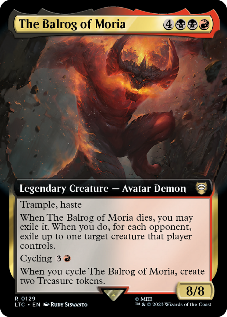 The Balrog of Moria (Extended Art) [The Lord of the Rings: Tales of Middle-Earth Commander] | Game Master's Emporium (The New GME)