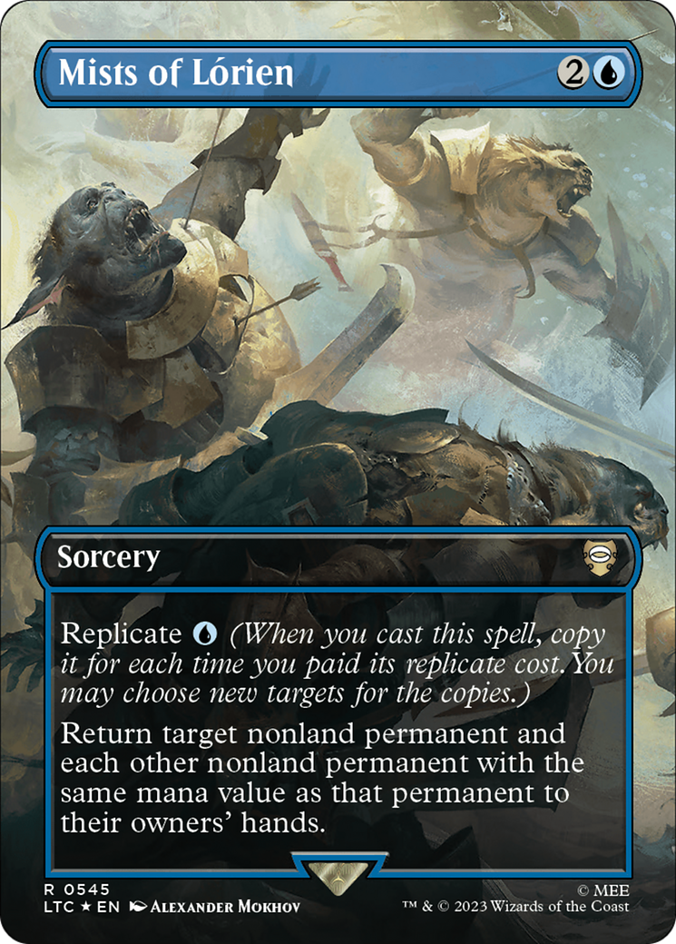 Mists of Lorien (Borderless) (Surge Foil) [The Lord of the Rings: Tales of Middle-Earth Commander] | Game Master's Emporium (The New GME)