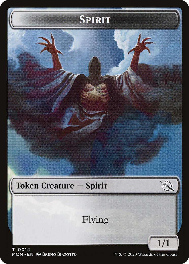 Monk // Spirit (14) Double-Sided Token [March of the Machine Tokens] | Game Master's Emporium (The New GME)