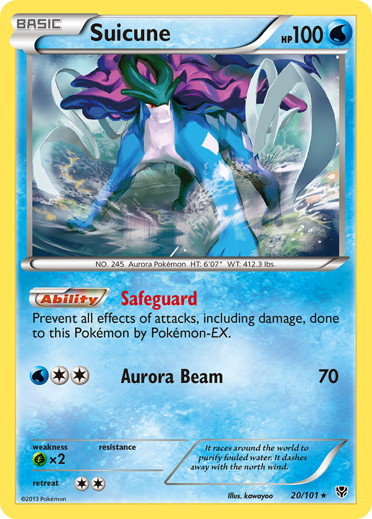 Suicune (20/101) [Black & White: Plasma Blast] | Game Master's Emporium (The New GME)