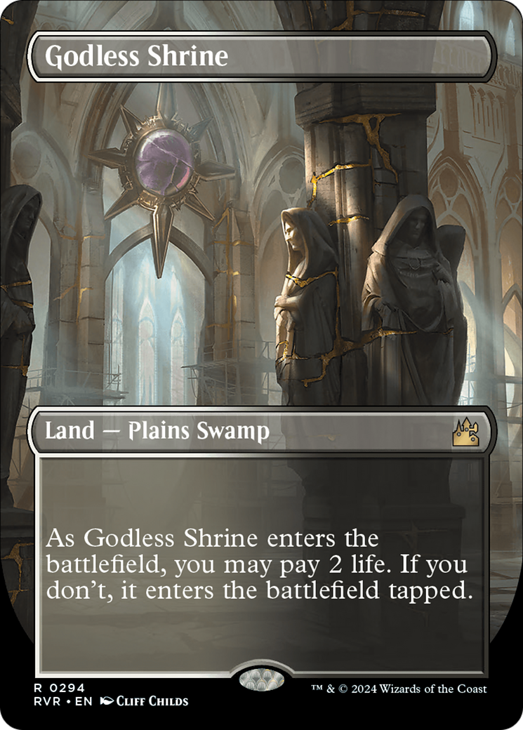 Godless Shrine (Borderless) [Ravnica Remastered] | Game Master's Emporium (The New GME)