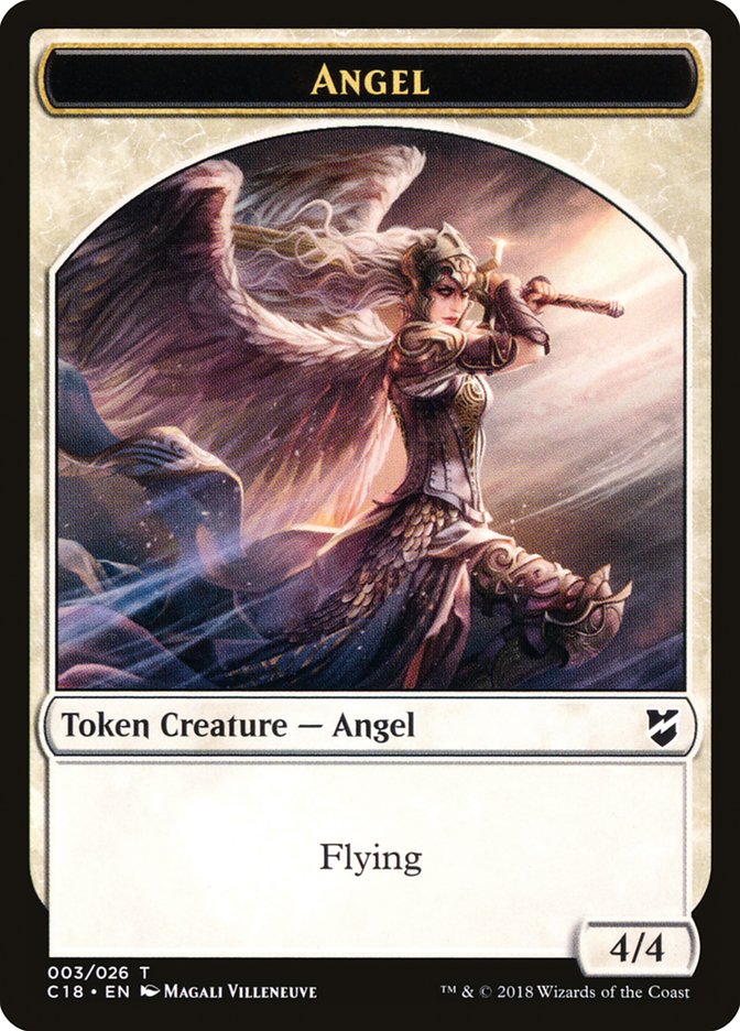 Zombie // Angel Double-Sided Token [Commander 2018 Tokens] | Game Master's Emporium (The New GME)