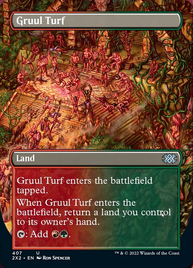 Gruul Turf (Borderless Alternate Art) [Double Masters 2022] | Game Master's Emporium (The New GME)