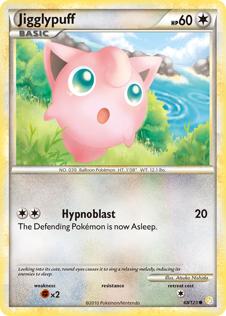 Jigglypuff (68/123) [HeartGold & SoulSilver: Base Set] | Game Master's Emporium (The New GME)