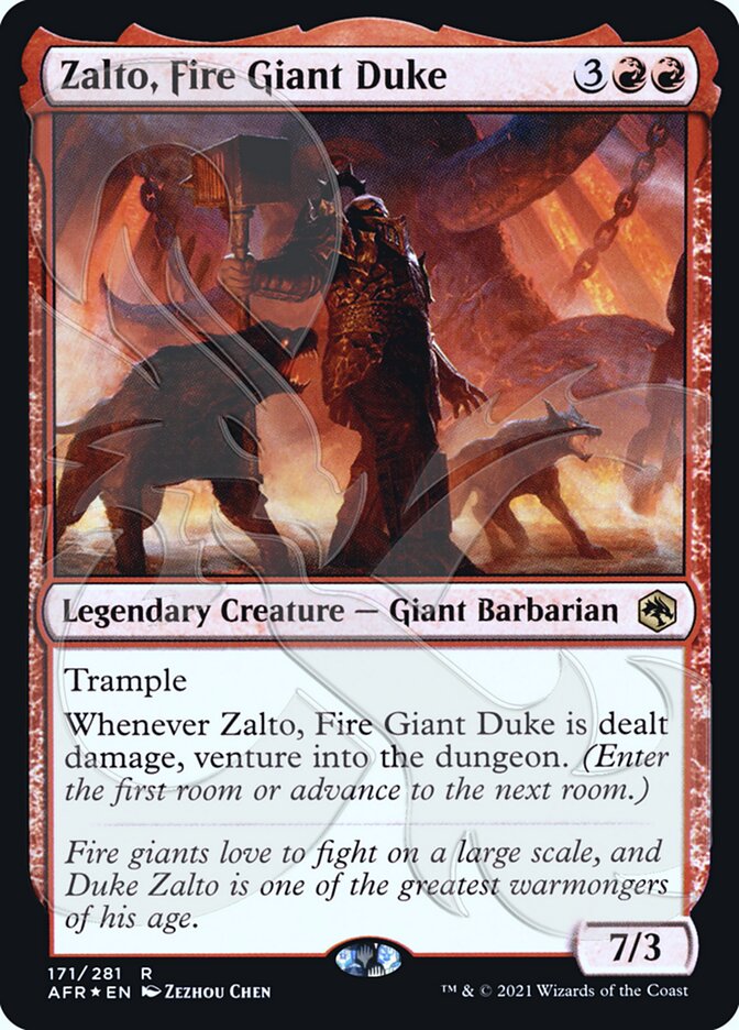 Zalto, Fire Giant Duke (Ampersand Promo) [Dungeons & Dragons: Adventures in the Forgotten Realms Promos] | Game Master's Emporium (The New GME)