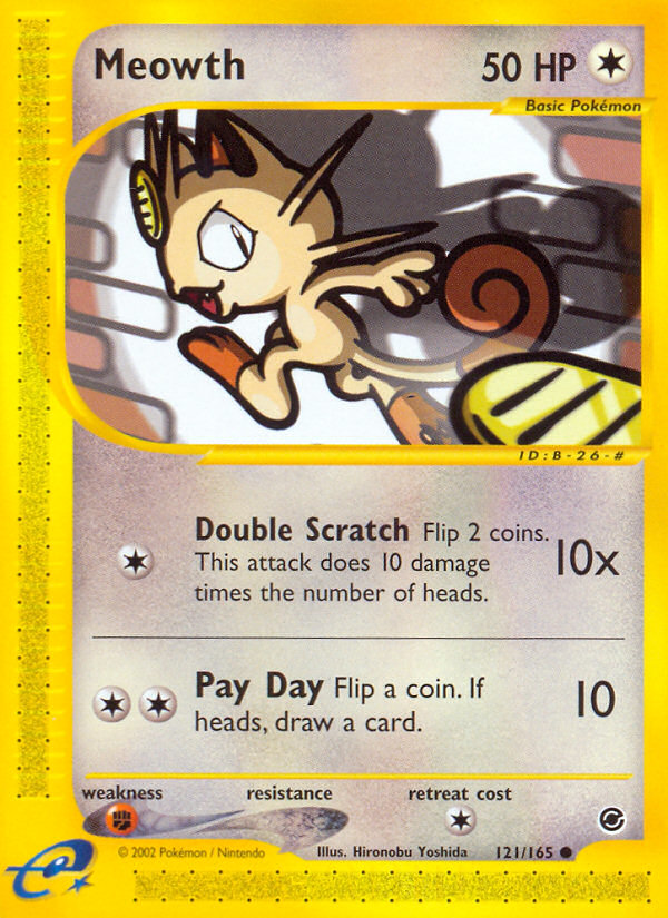 Meowth (121/165) [Expedition: Base Set] | Game Master's Emporium (The New GME)