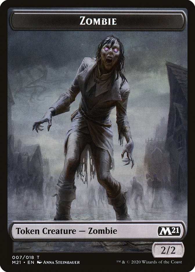 Cat (011) // Zombie Double-Sided Token [Core Set 2021 Tokens] | Game Master's Emporium (The New GME)