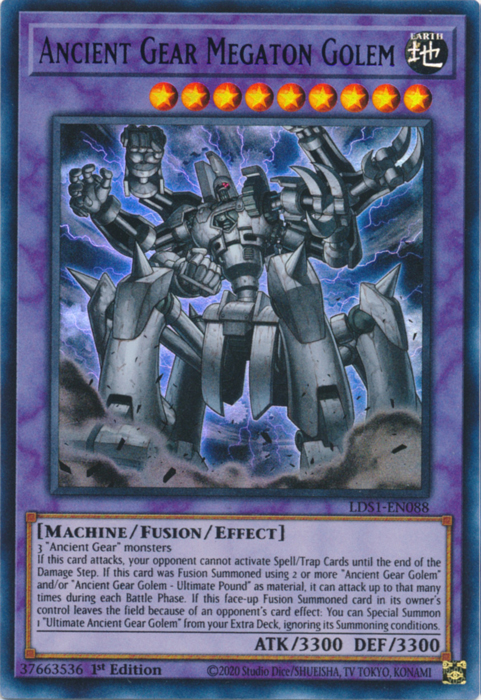 Ancient Gear Megaton Golem (Blue) [LDS1-EN088] Ultra Rare | Game Master's Emporium (The New GME)