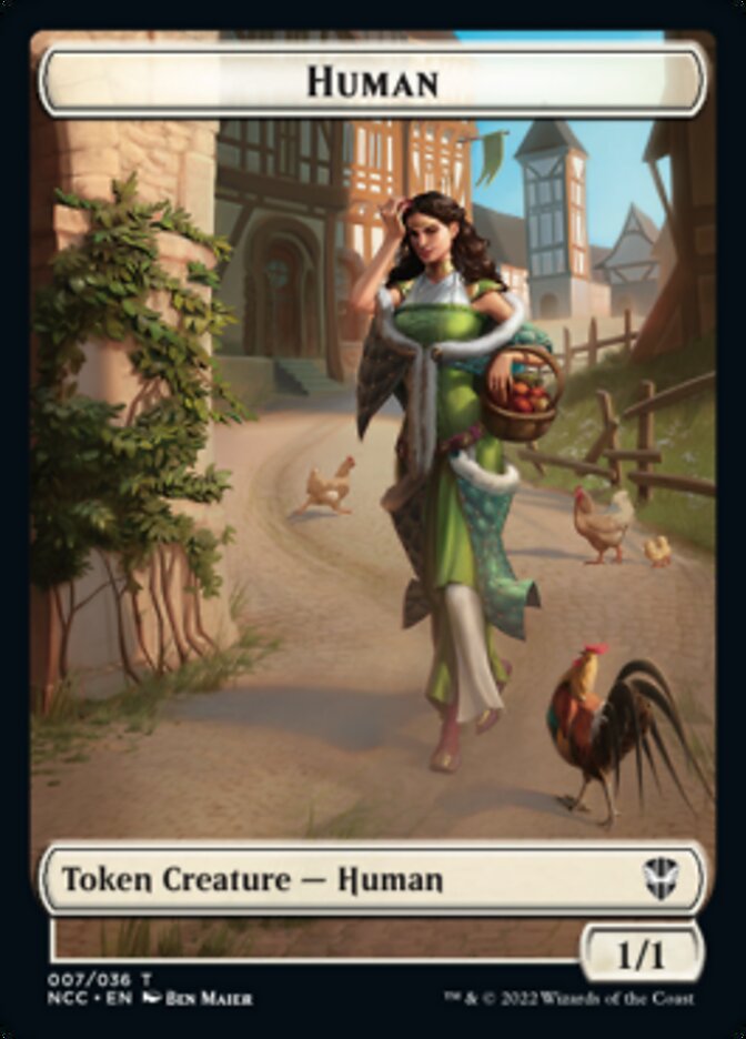 Eldrazi Spawn // Human Double-Sided Token [Streets of New Capenna Commander Tokens] | Game Master's Emporium (The New GME)