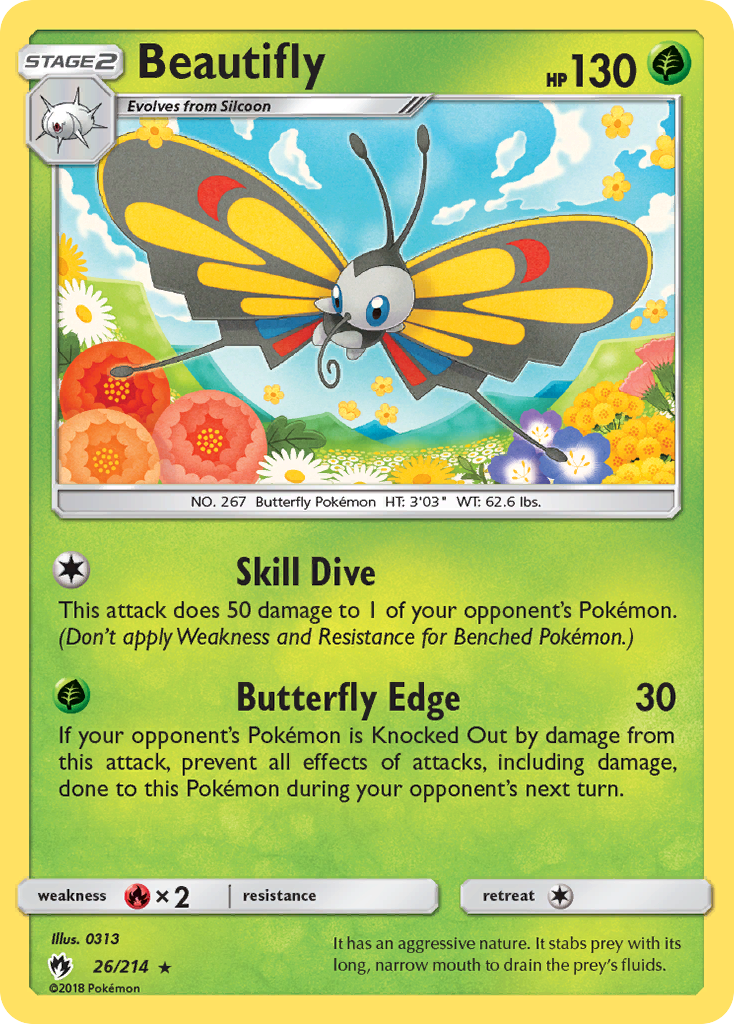 Beautifly (26/214) [Sun & Moon: Lost Thunder] | Game Master's Emporium (The New GME)