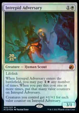 Intrepid Adversary [Innistrad: Midnight Hunt Prerelease Promos] | Game Master's Emporium (The New GME)