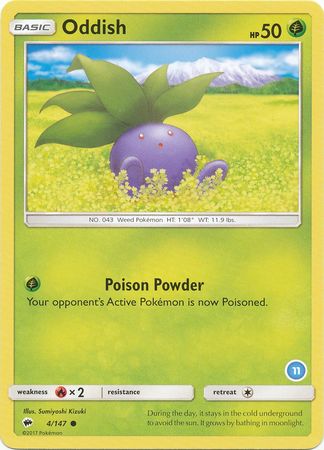 Oddish (4/147) (Deck Exclusive #11) [Sun & Moon: Trainer Kit - Alolan Ninetales] | Game Master's Emporium (The New GME)