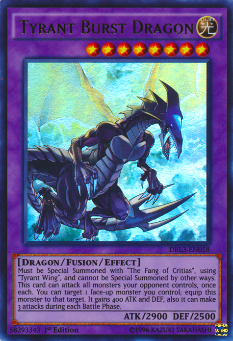 Tyrant Burst Dragon [DRL3-EN058] Ultra Rare | Game Master's Emporium (The New GME)