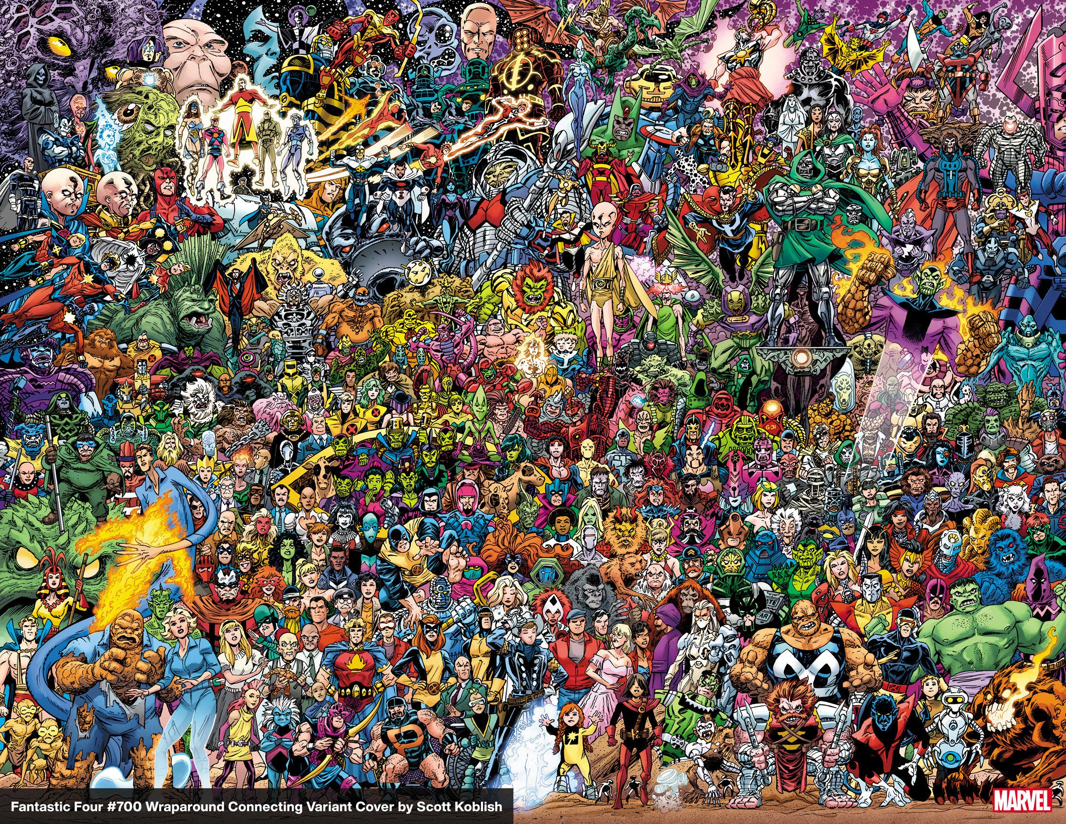 Fantastic Four 7 Scott Koblish Wraparound Connecting 700 Characters Variant | Game Master's Emporium (The New GME)