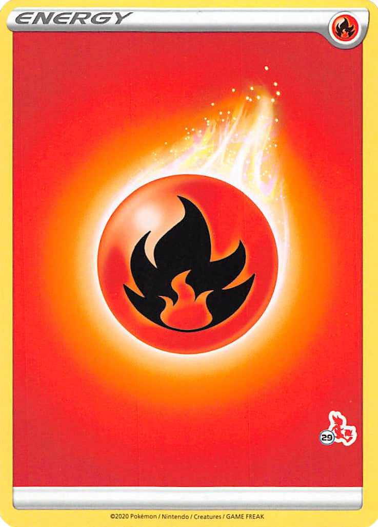 Fire Energy (Cinderace Stamp #29) [Battle Academy 2022] | Game Master's Emporium (The New GME)