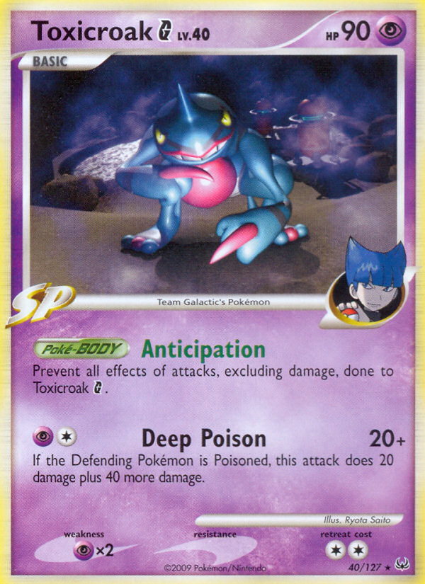 Toxicroak G (40/127) [Platinum: Base Set] | Game Master's Emporium (The New GME)