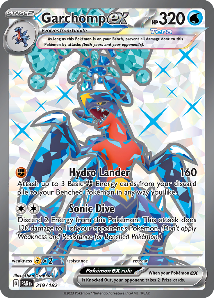 Garchomp ex (219/182) [Scarlet & Violet: Paradox Rift] | Game Master's Emporium (The New GME)
