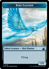 Saproling // Bird Illusion Double-Sided Token [Ravnica Remastered Tokens] | Game Master's Emporium (The New GME)