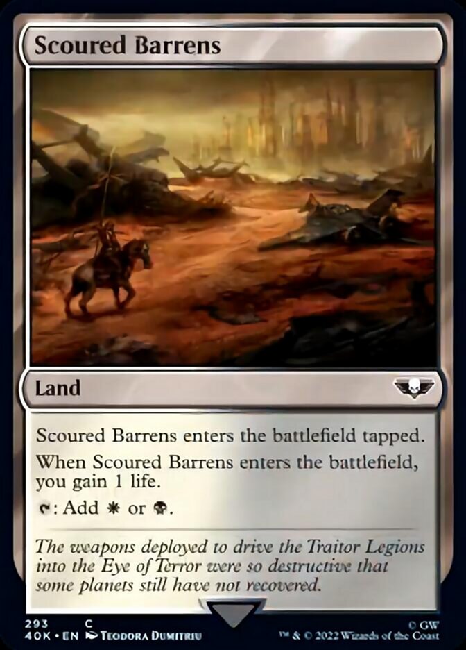 Scoured Barrens (Surge Foil) [Warhammer 40,000] | Game Master's Emporium (The New GME)