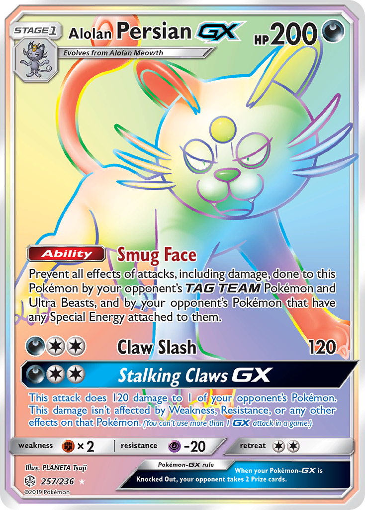 Alolan Persian GX (257/236) [Sun & Moon: Cosmic Eclipse] | Game Master's Emporium (The New GME)