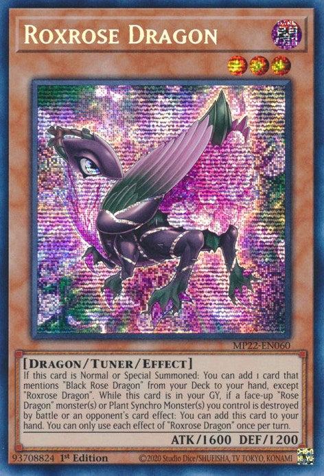 Roxrose Dragon [MP22-EN060] Prismatic Secret Rare | Game Master's Emporium (The New GME)