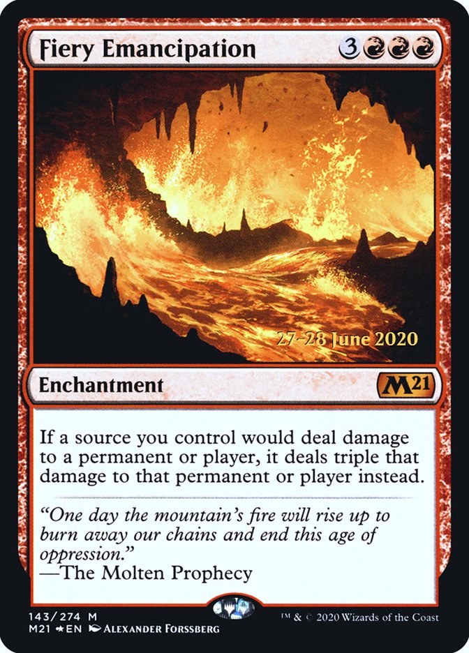 Fiery Emancipation [Core Set 2021 Prerelease Promos] | Game Master's Emporium (The New GME)