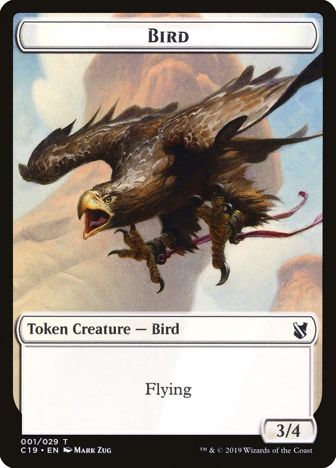 Bird Token (001/029) [Commander 2019 Tokens] | Game Master's Emporium (The New GME)